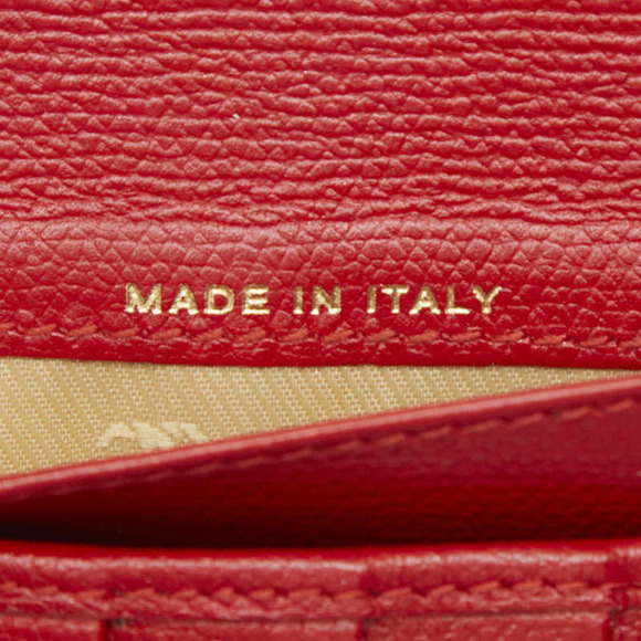 CHANEL Red Leather Wallet